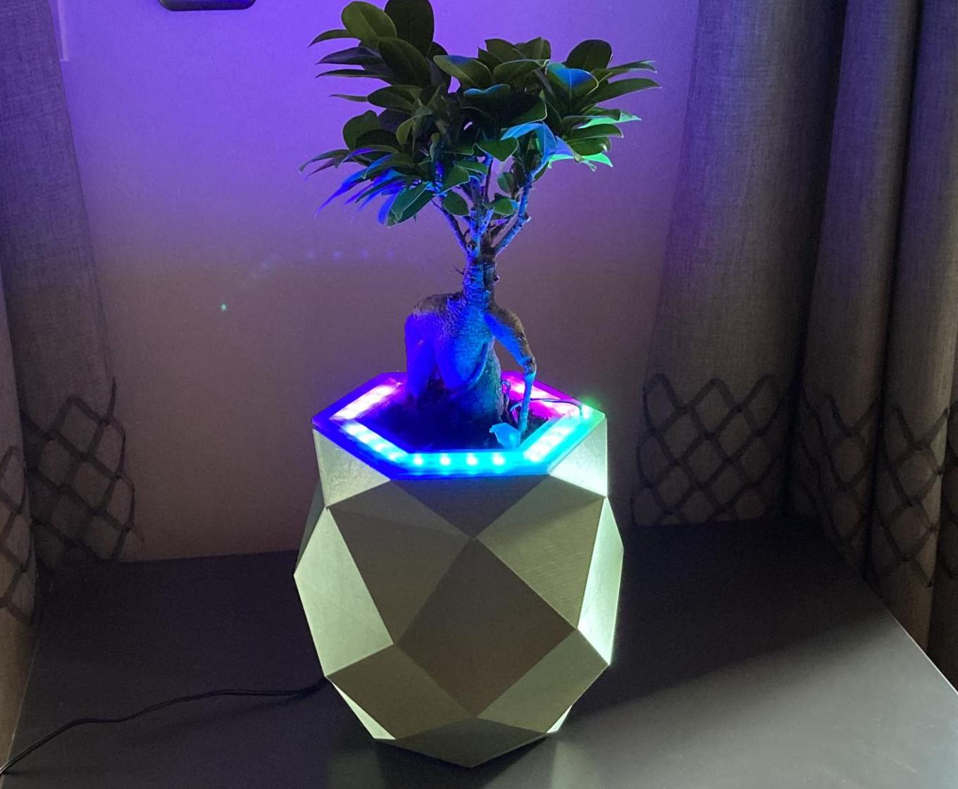 Smart Plant Pot With WS2812B Led Strip