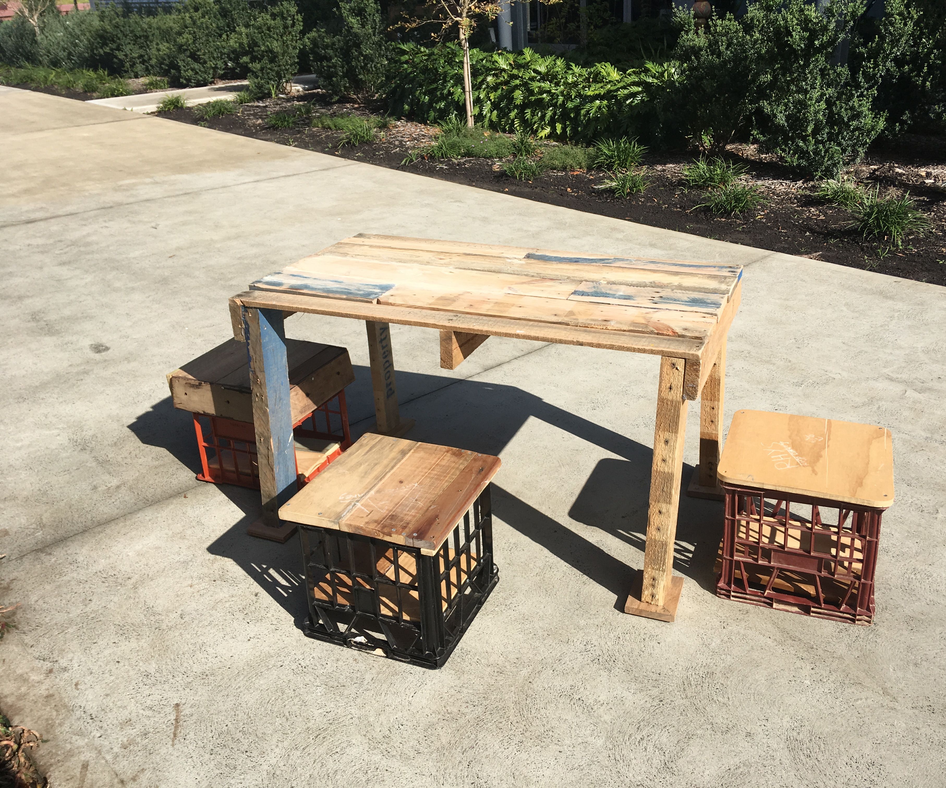 Upcycled Table and Chair Set