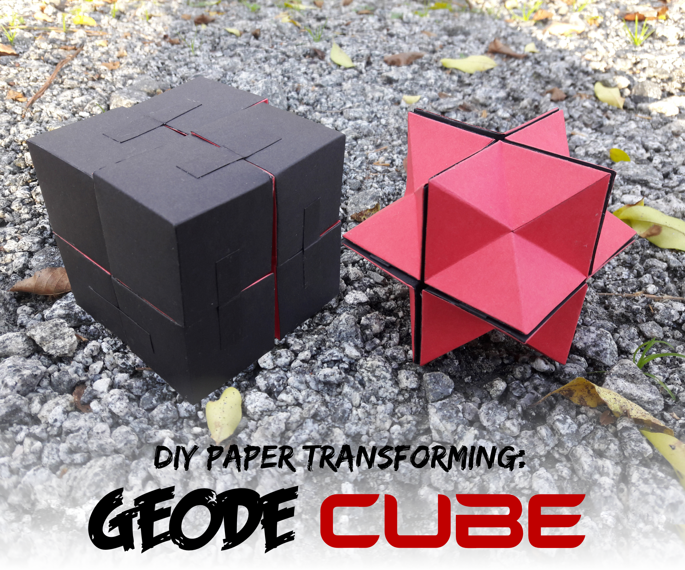 Make a Paper Transforming Geode Cube - Design and Template