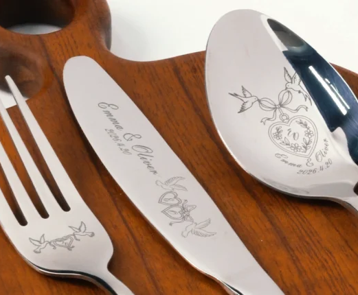 How to Laser Mark Couple Tableware on Stainless Steel: Step by Step Tutorial