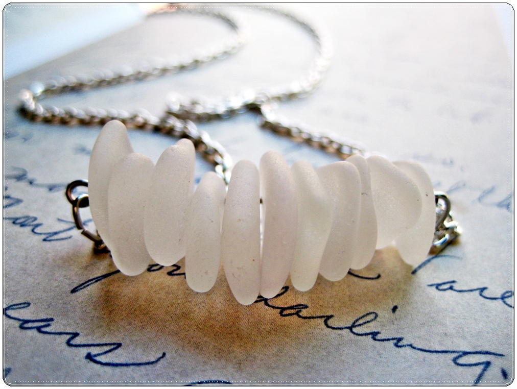 Washed Ashore Sea Glass Floating Necklace