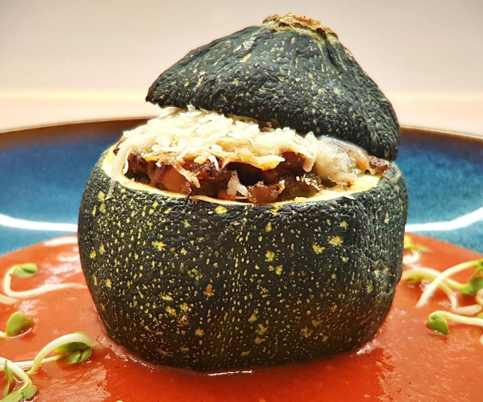How to Make Stuffed 8-Ball Zucchini Bowls