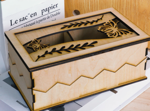 DIY Laser-Cut Separable Storage Box for Desk Organization
