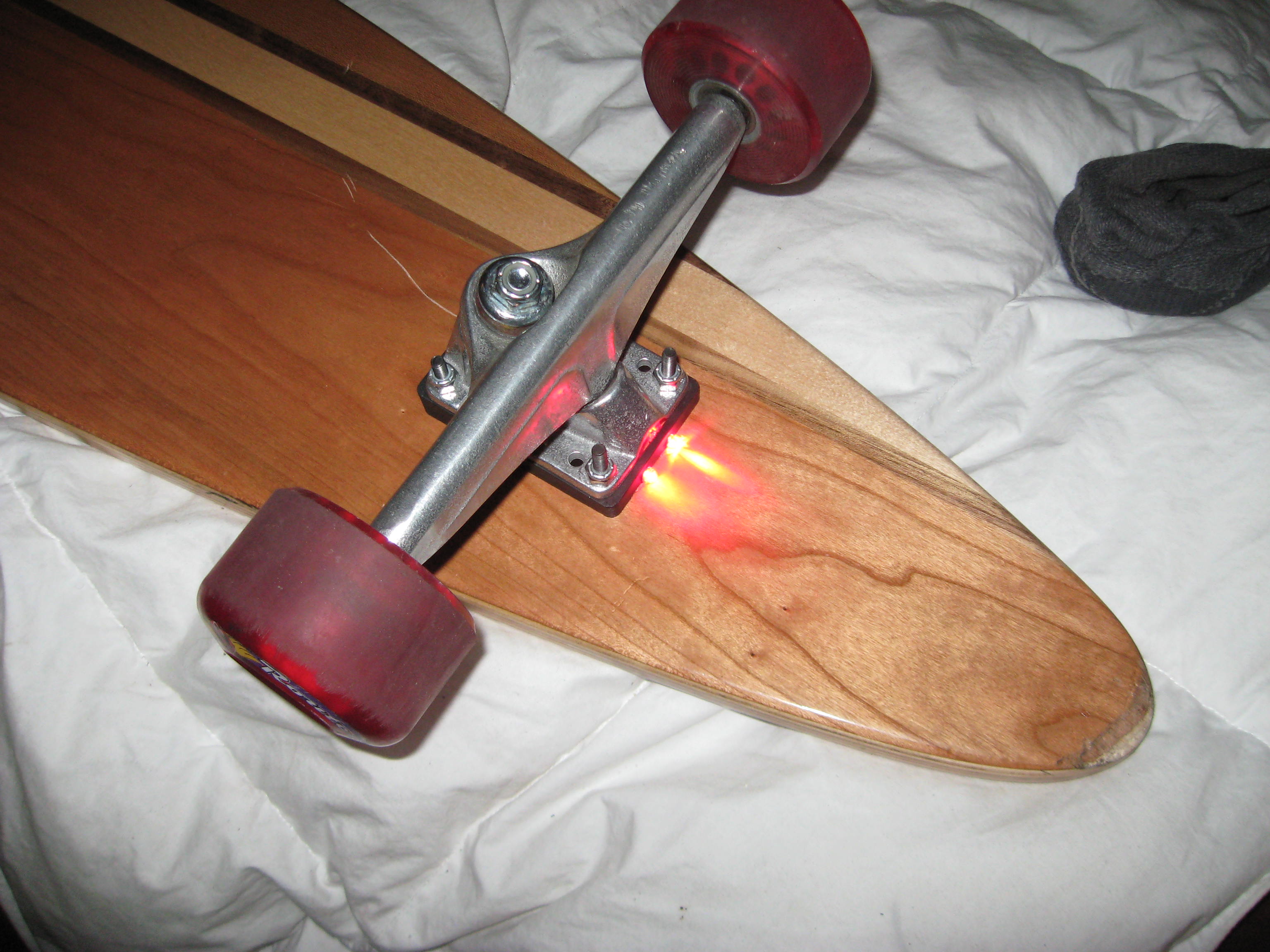 DIY Skateboard Longboard Riser Lights Angled Riser