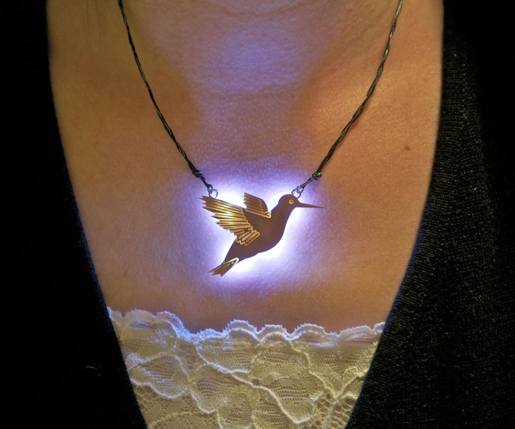 PCB Hummingbird Necklace