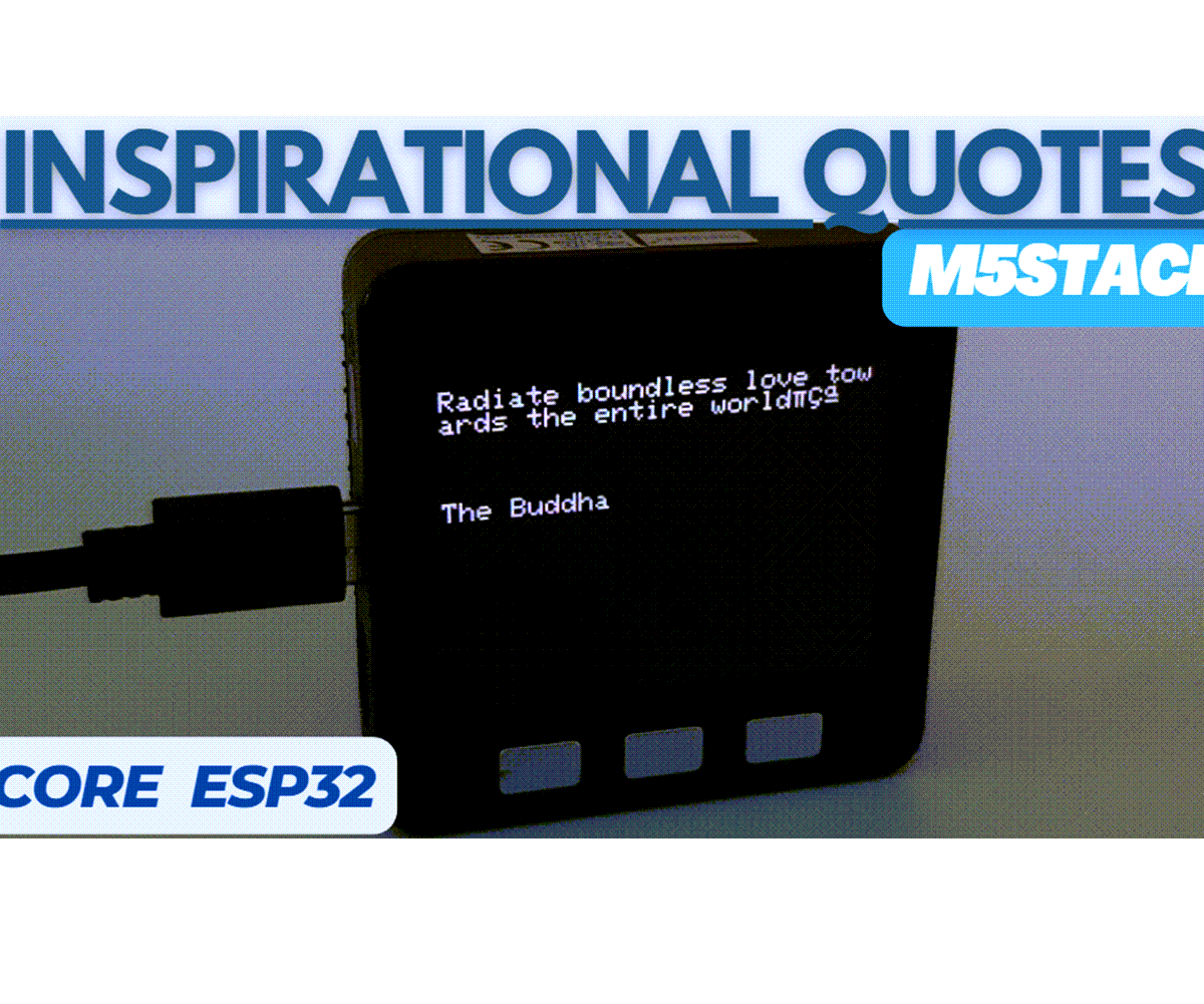 Display Live Inspirational Quotes on M5Stack Core