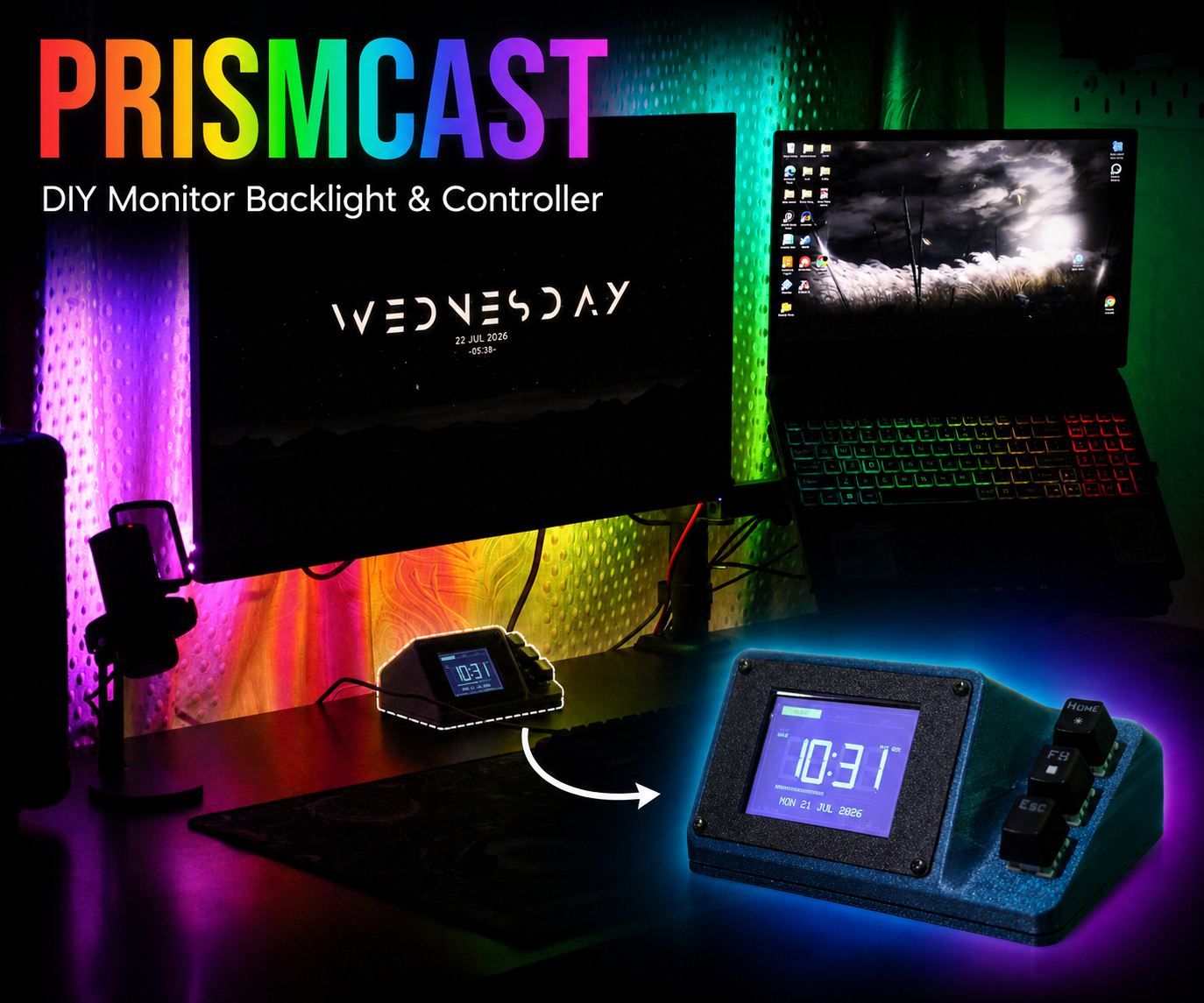 PrismCast: a Custom-Built Ambilight Backlight