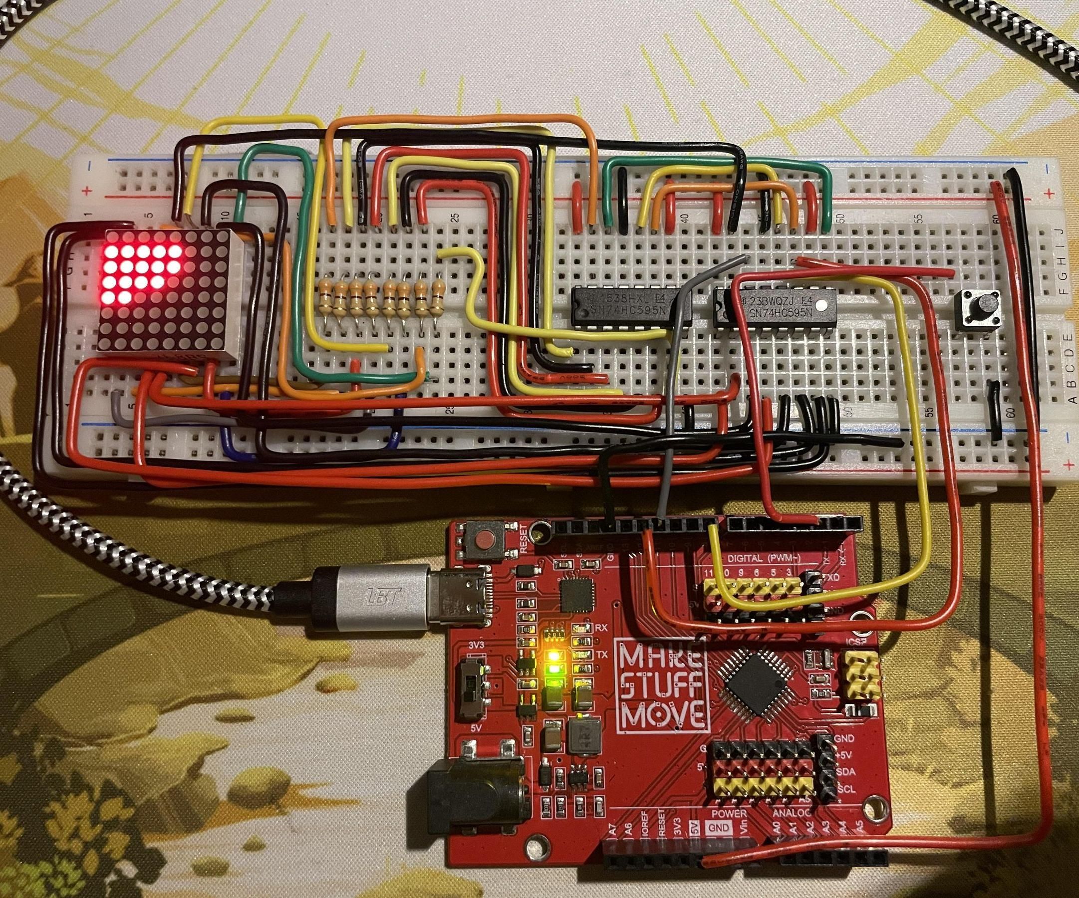 Arduino LED Matrix Stacking Game