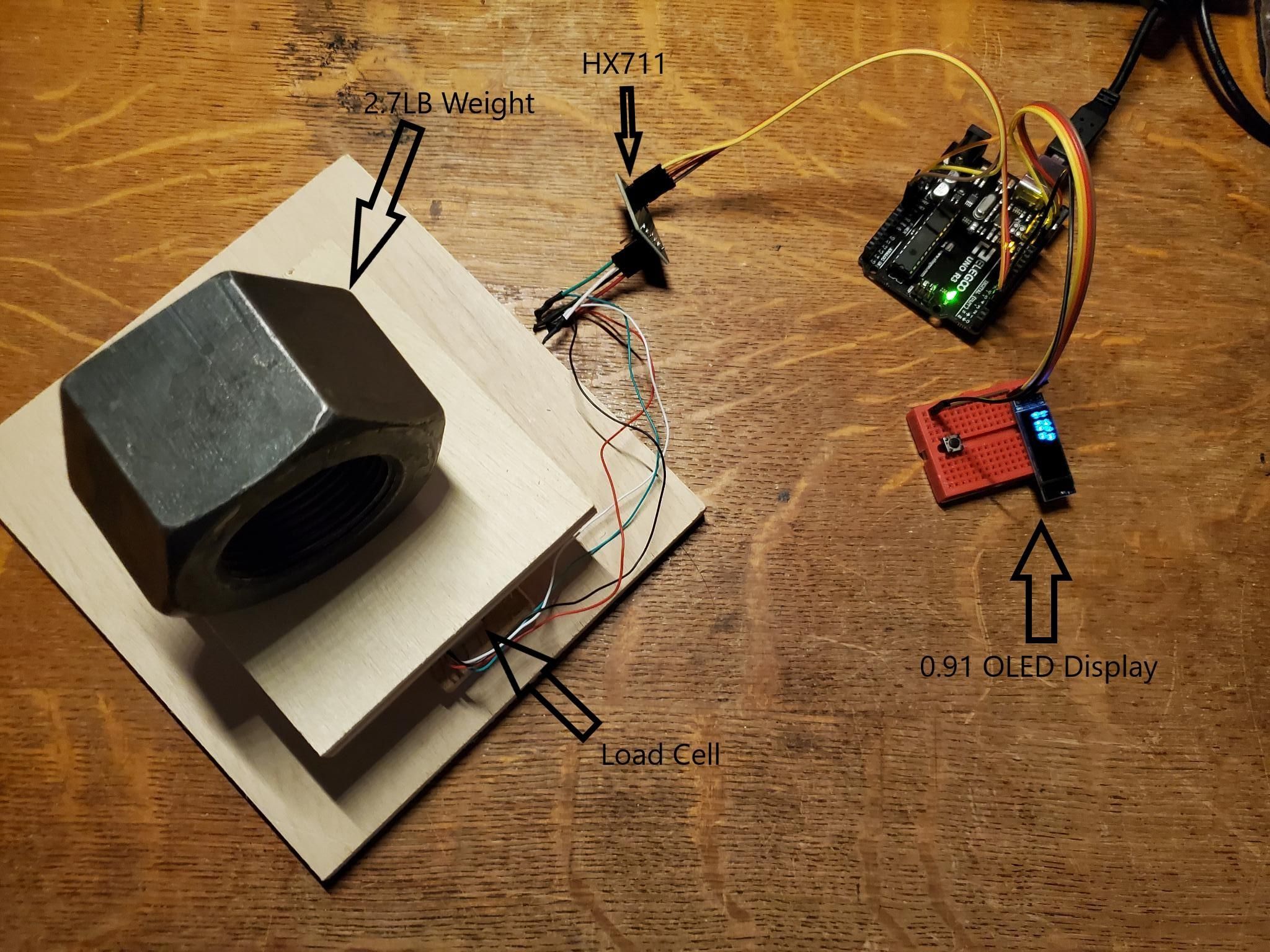 Arduino Load Cell Monitor Using a HX711