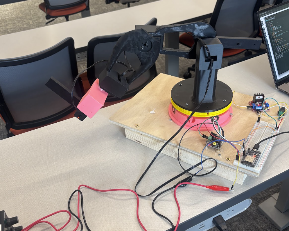 3D Printed EXTREMELY SIMPLE 5-Axis Robotic Arm, Topologically Optimized.