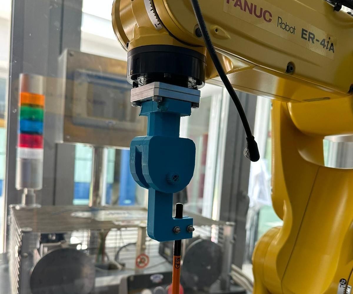 Work in Progress Design Thinking: 3D Printed Modular Pencil Holder for FANUC ER-4iA Robotic Arm (with Tolerance Iteration)