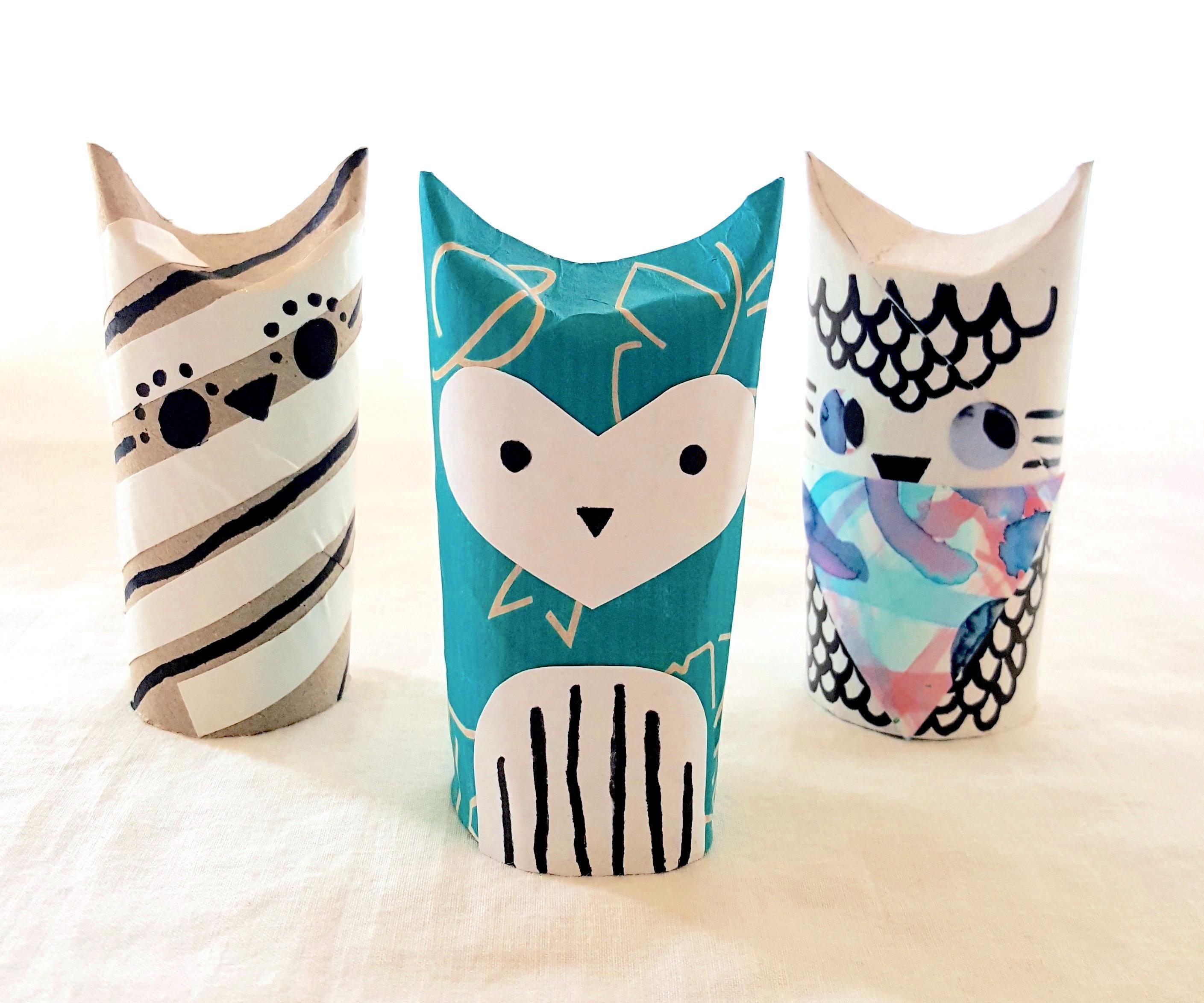 CRIATURAS HECHOS CON TUBOS DE PAPEL HIGIENICO