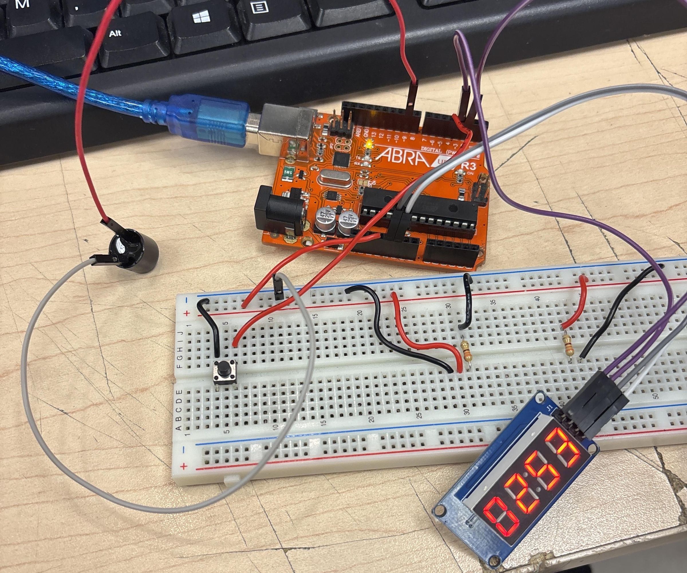 Arduino Stopwatch With TM1637 Display and Buzzer Alarm