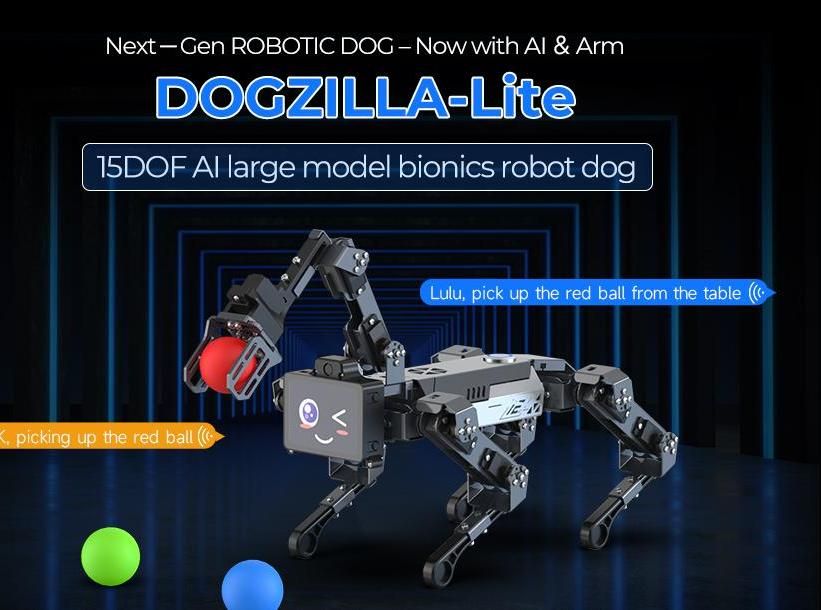 【Unboxing and Reviewing】--- 15DOF AI Large Model Bionic Robot Dog(DOGZILLA-Lite)