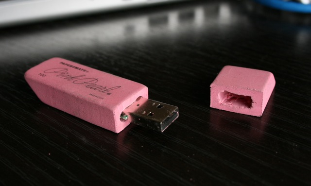 Pink Eraser USB Flash Drive