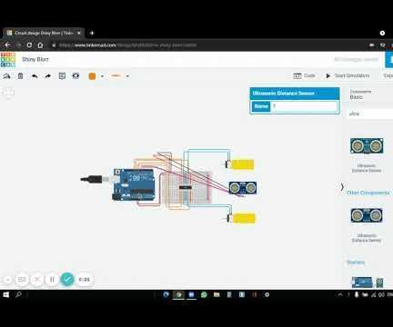 Virtual Obstacal Avoiding Robot- TinkerCAD