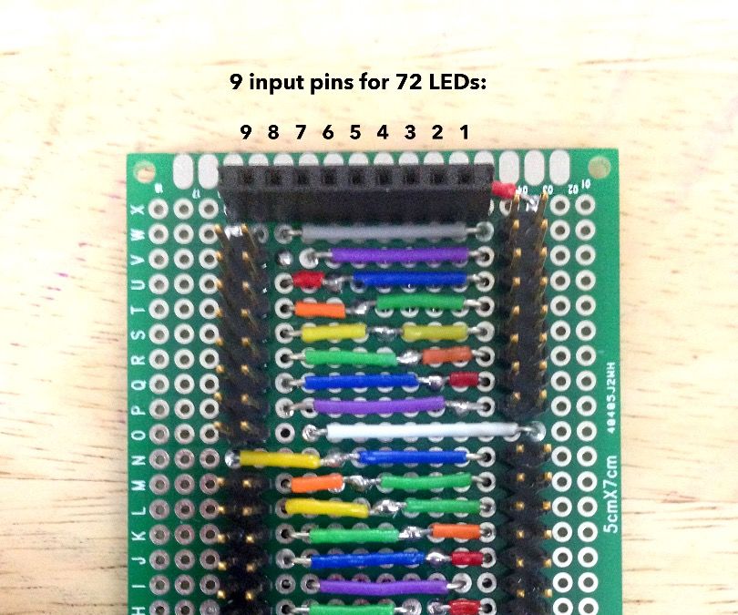 9-Charlieplexor (9-pins for 72 LEDs)