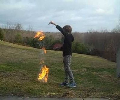 Coffee creamer flame thrower