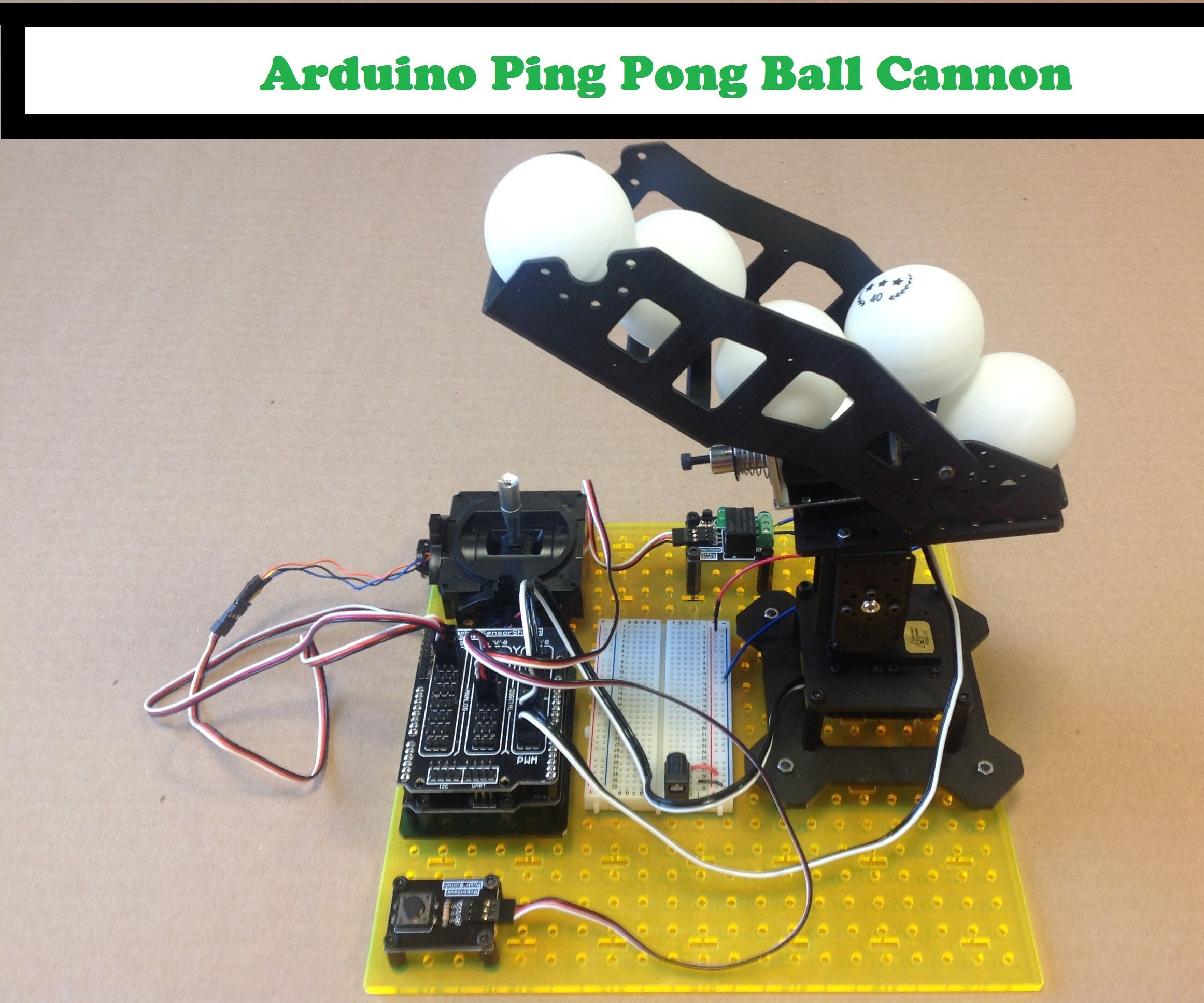 Arduino Ping Pong Ball Cannon