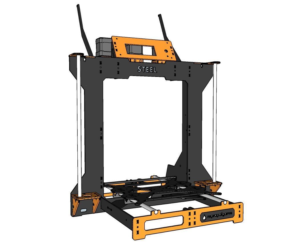 RGB STEEL - Low Cost, Steel Frame, Color Mixing 3D Printer