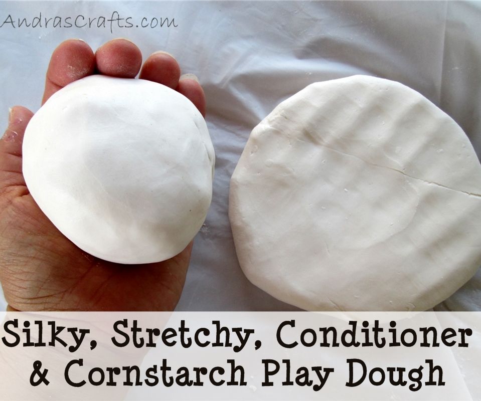 Silky, Stretchy, Conditioner & Cornstarch Play Dough