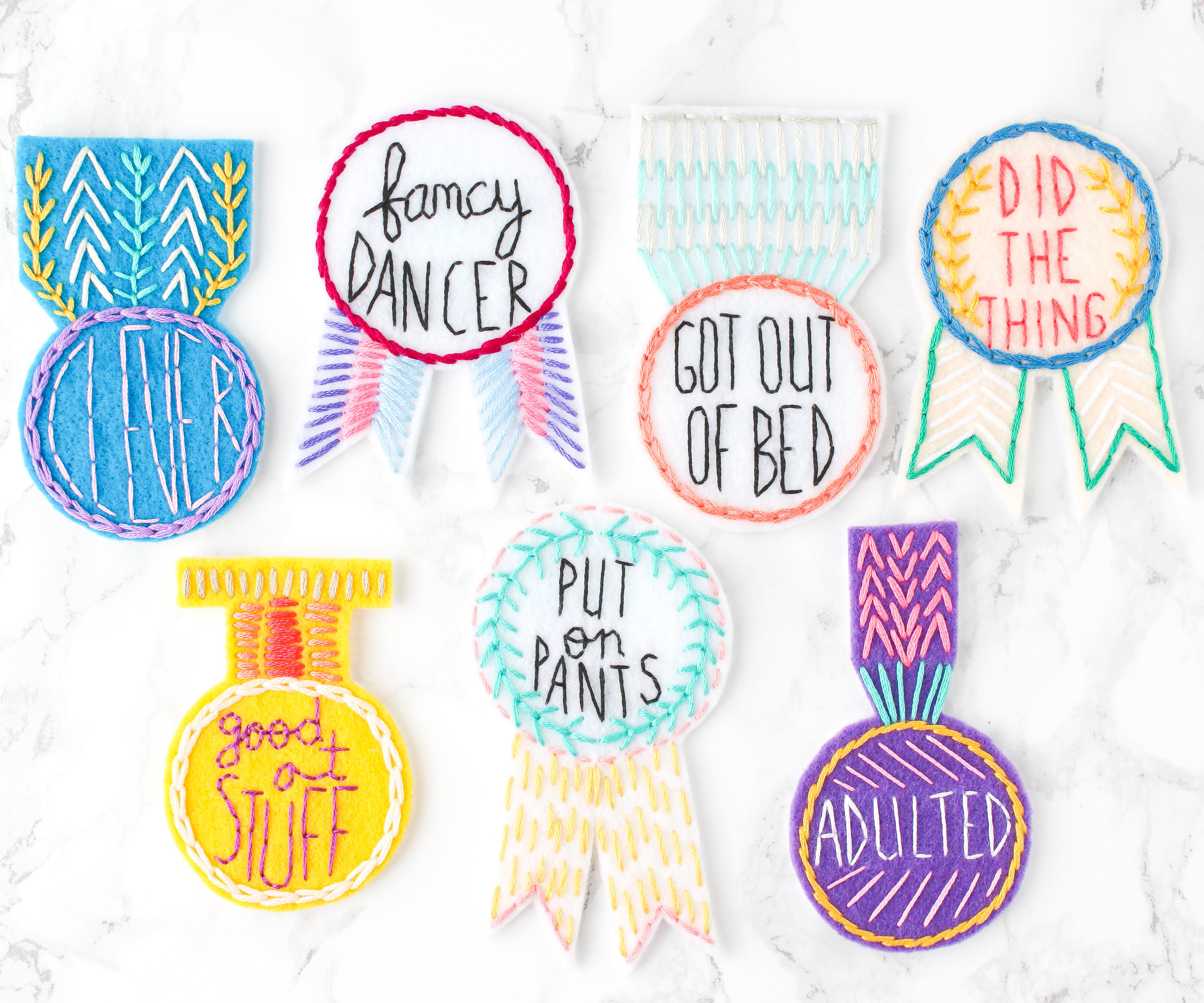 DIY Hand Embroidered Medal Patches