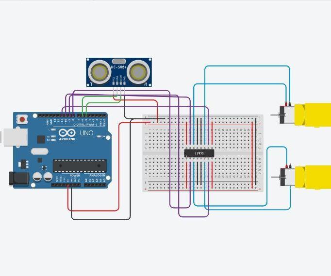Obstacle Avoiding Robot Circuit