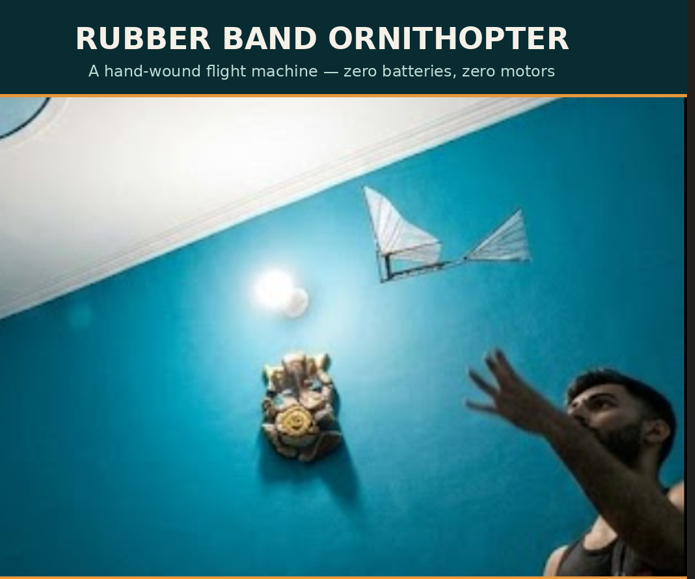 GARUDA- Rubber Band Powered Ornithopter