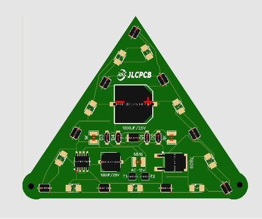 NE555 Make LED Flasher Circuit (JLCPCB)