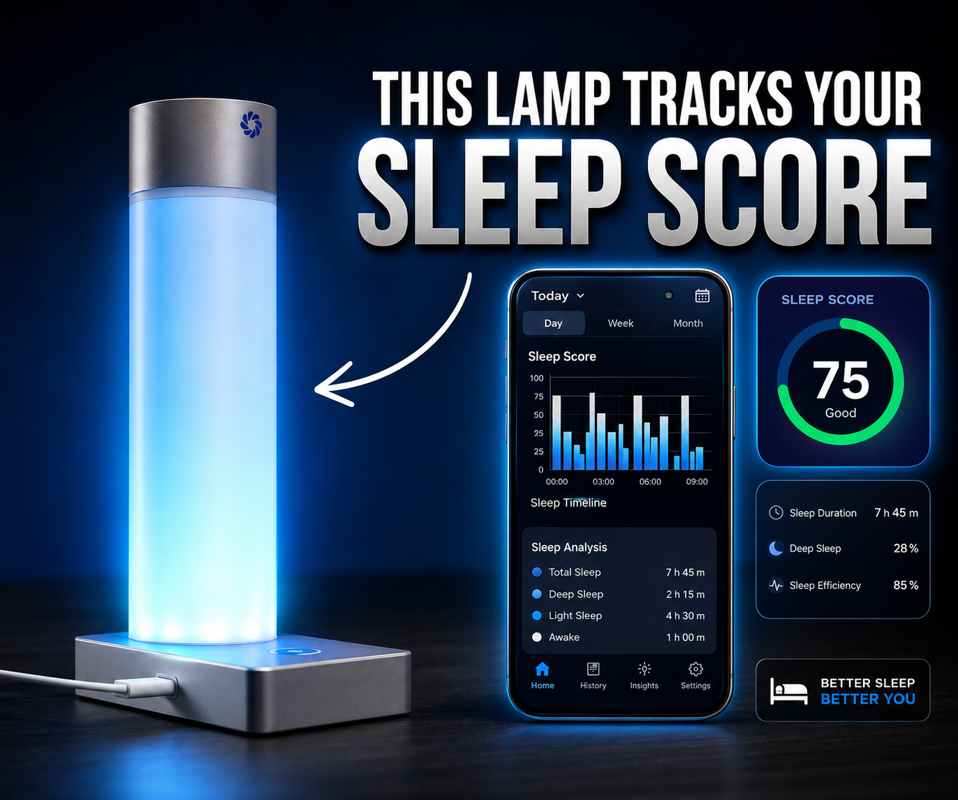 DIY Sleep Lamp: Track Your Sleep and Vitals