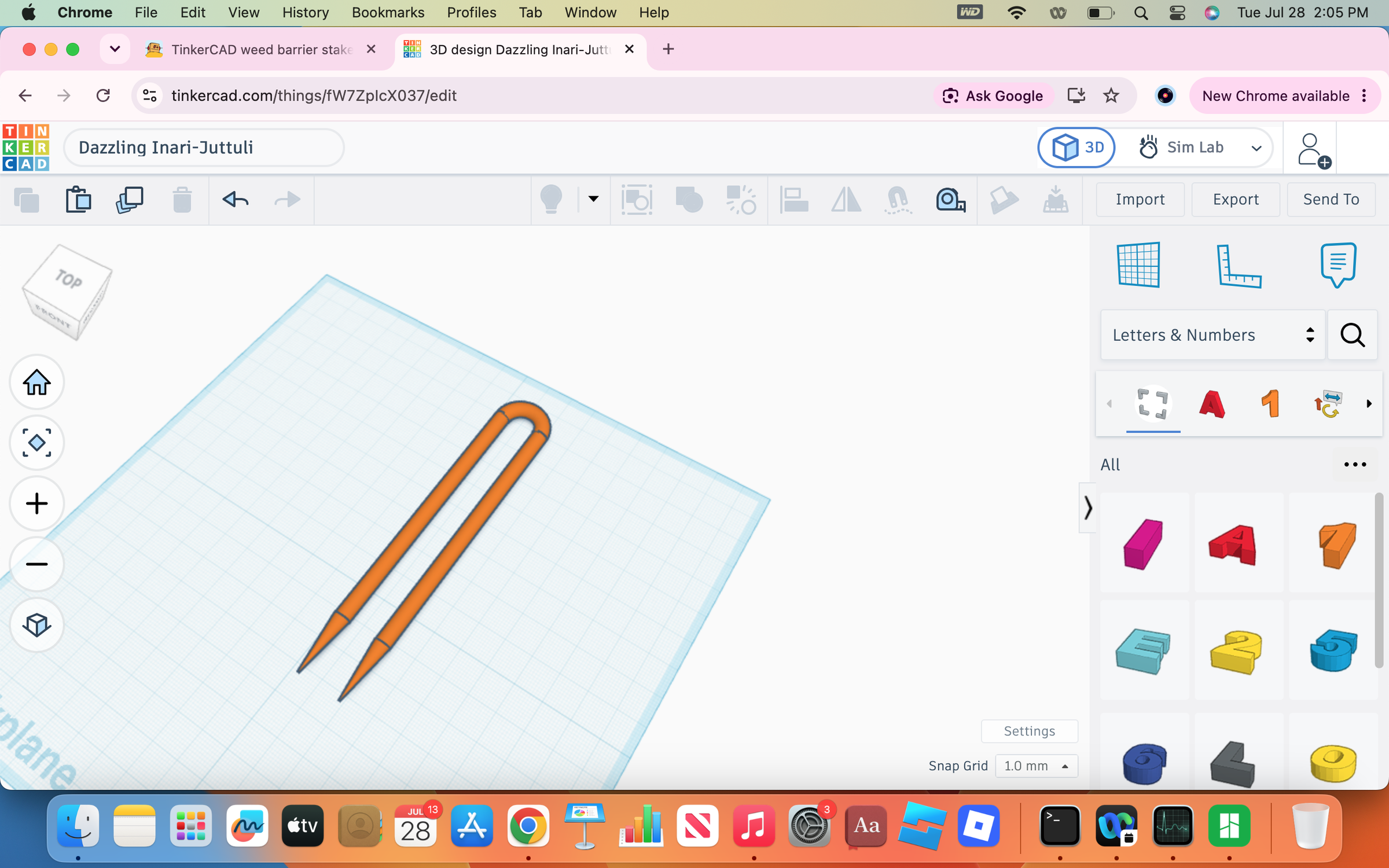 TinkerCAD Weed Barrier Stake Design Tutorial