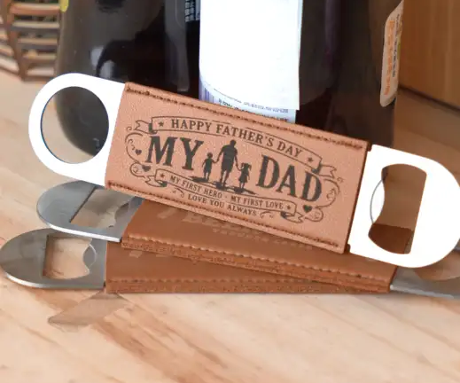 How to Laser Mark a Father's Day Leather Bottle Opener by Step Tutorial