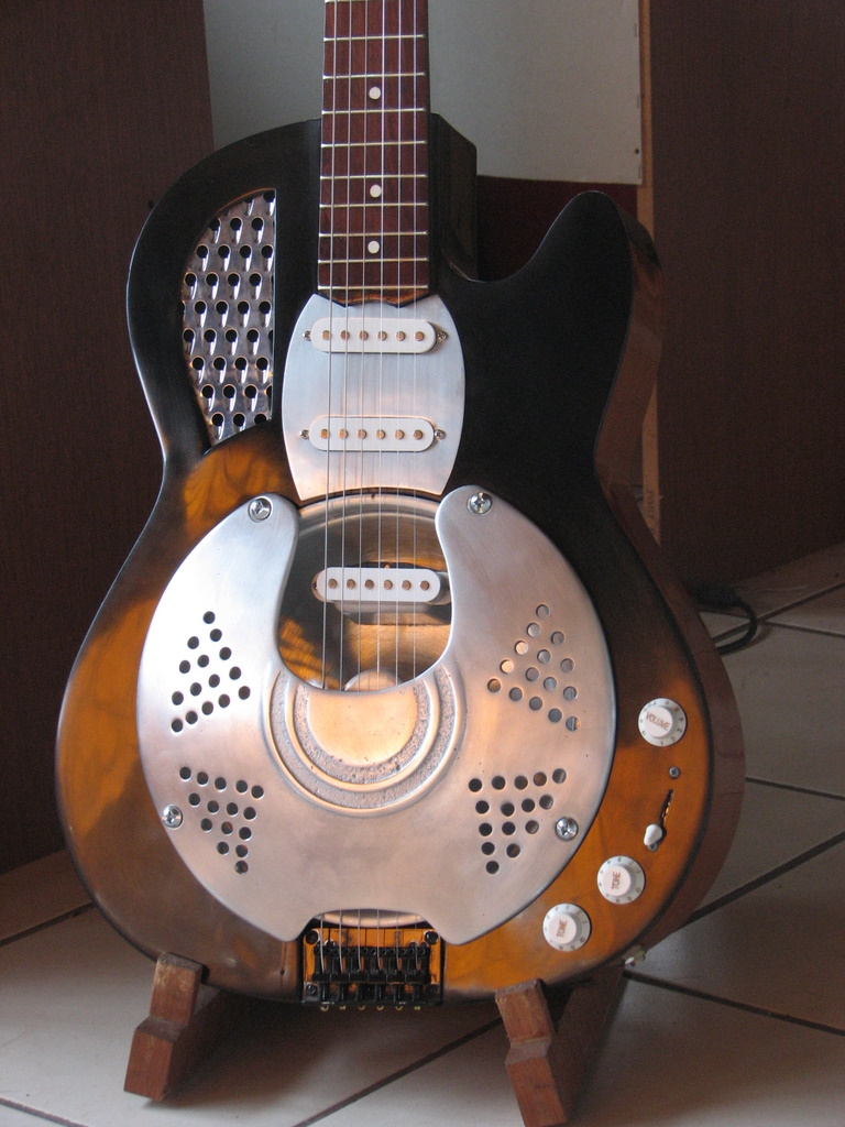 Resonator Guitar Converted From Old Acoustic Guitar