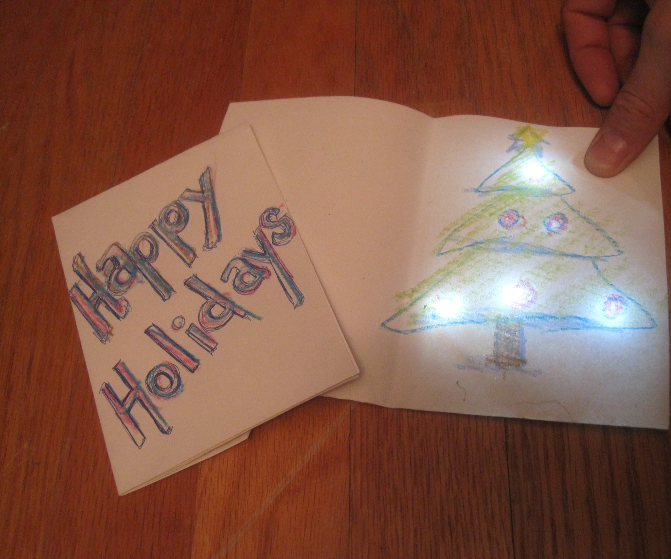 Holiday Greeting Card With Chibitronics LED