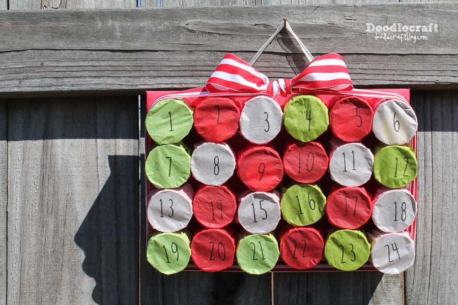 toilet paper roll upcycle craft advent christmas countdown calendar 24 days punch box poke treats (10).JPG