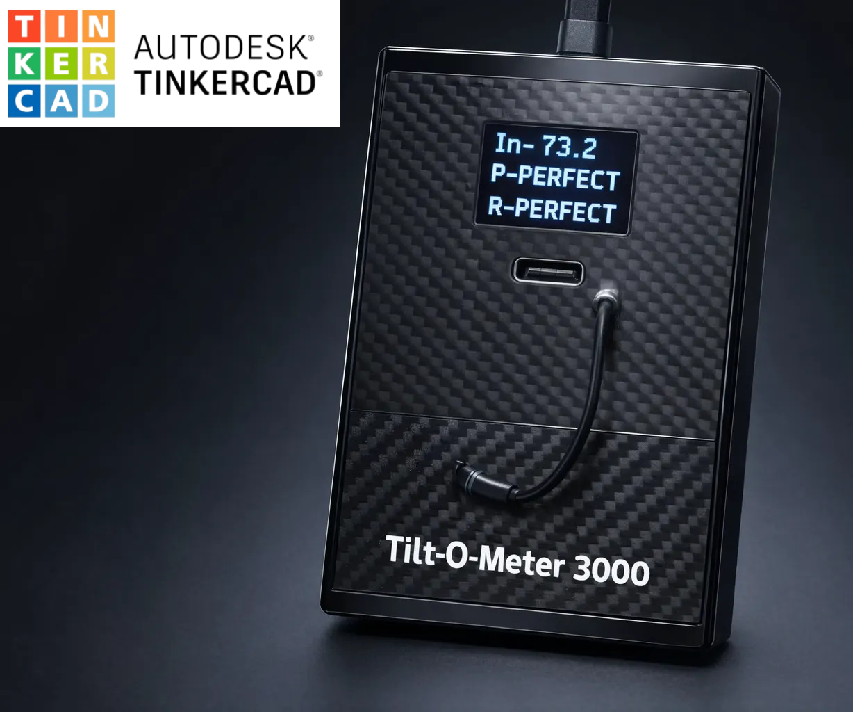 3D Printed Pocket Tilt-O-Meter 3000: Tiny ESP32C3 Tilt and Range Gadget
