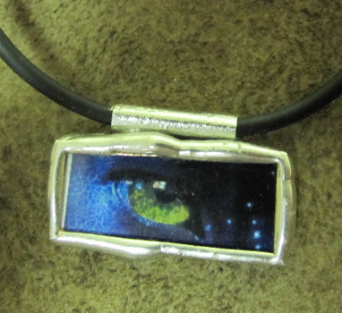 Solder-Framed Glass Picture Necklace