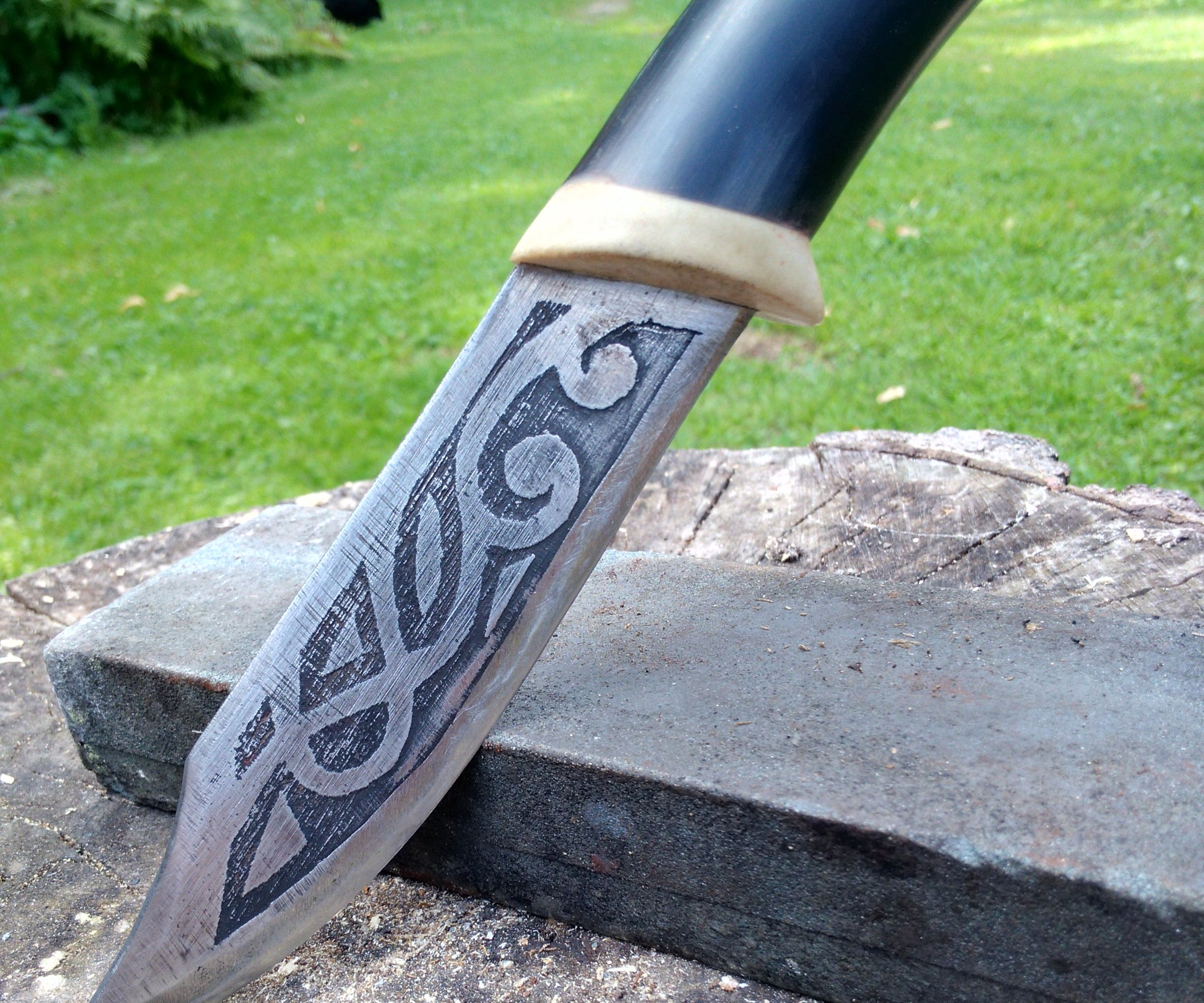 Handmade Knife and Acid Etching