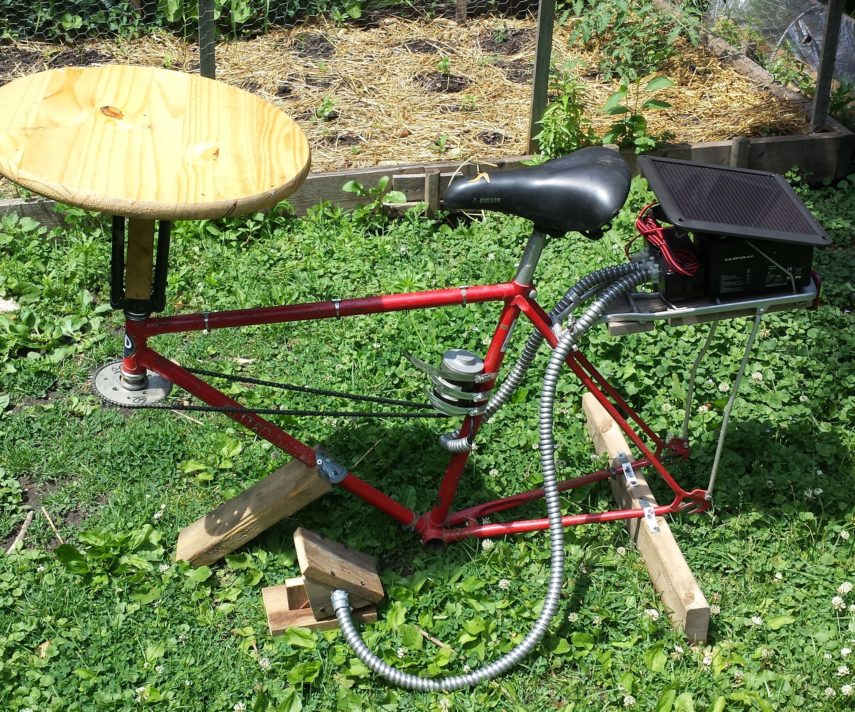 Solar Powered, Bike Frame Pottery Wheel