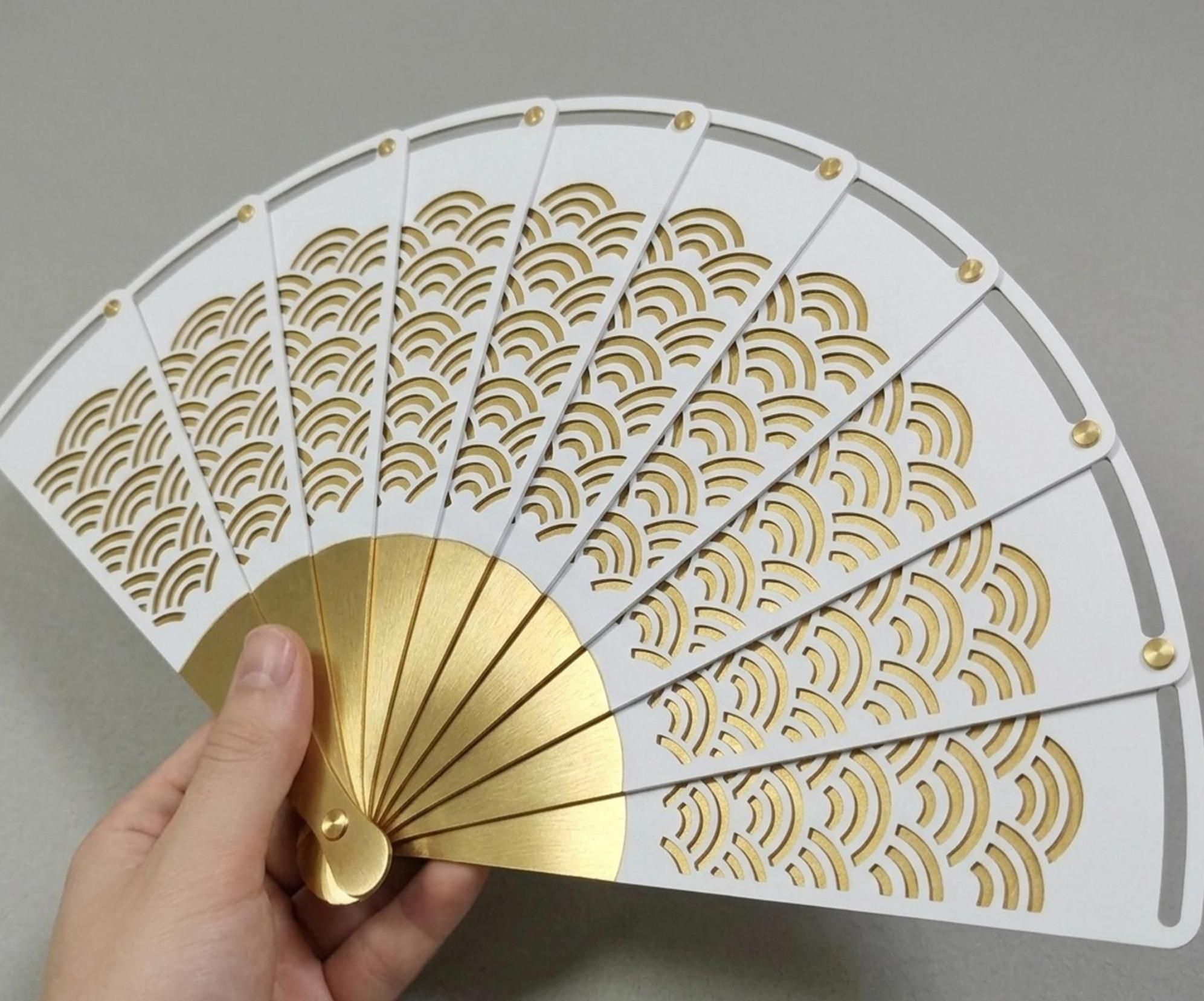 Japanese-Inspired Sensu - Cardboard Handheld Folding Fan
