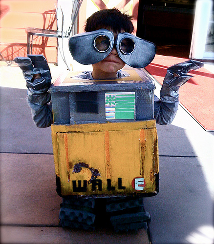 Building WALL-E and EVE Out of Mostly Recycled Materials.