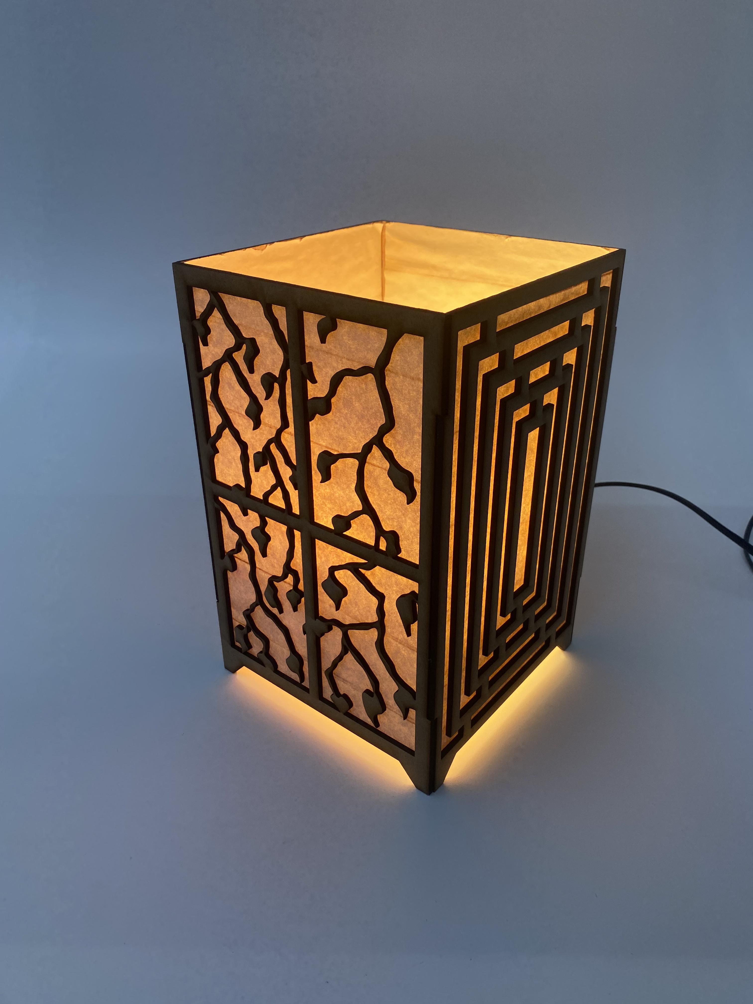 MDF Laser Cut Lamp (4 Sided)