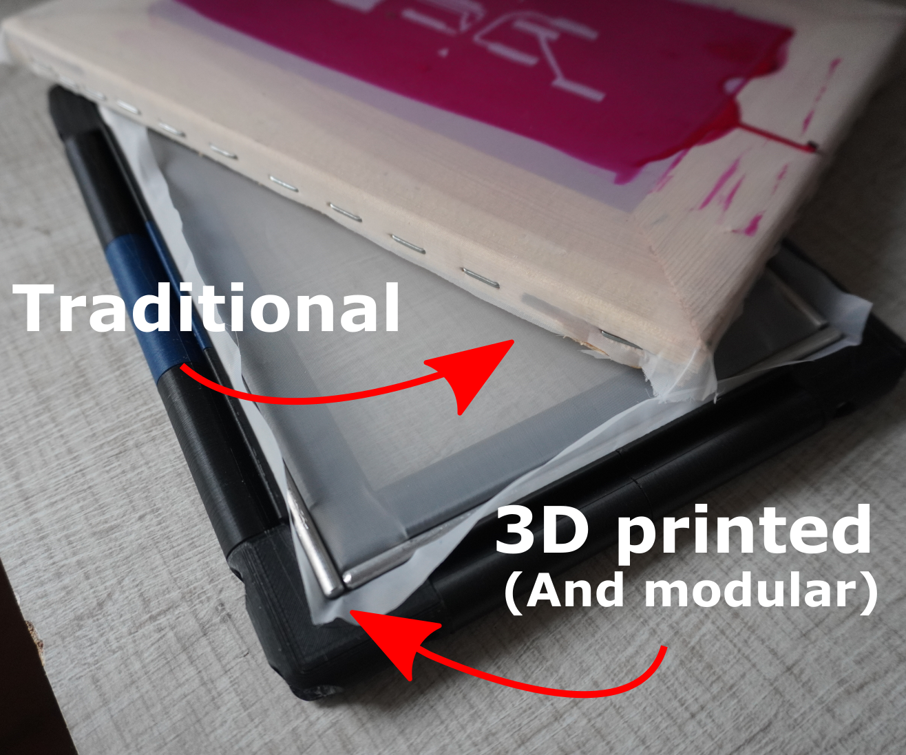 3D Printed Modular Frame for Screen-printing