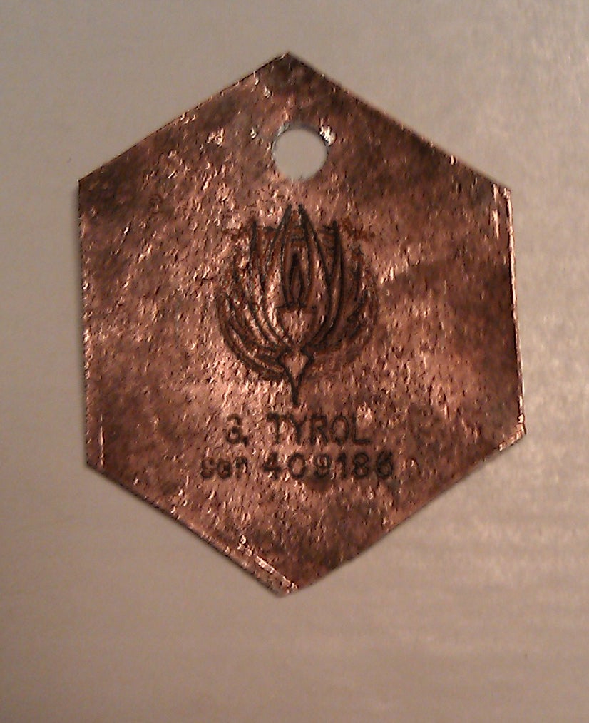 One Cent Battlestar Galactica Dog Tag