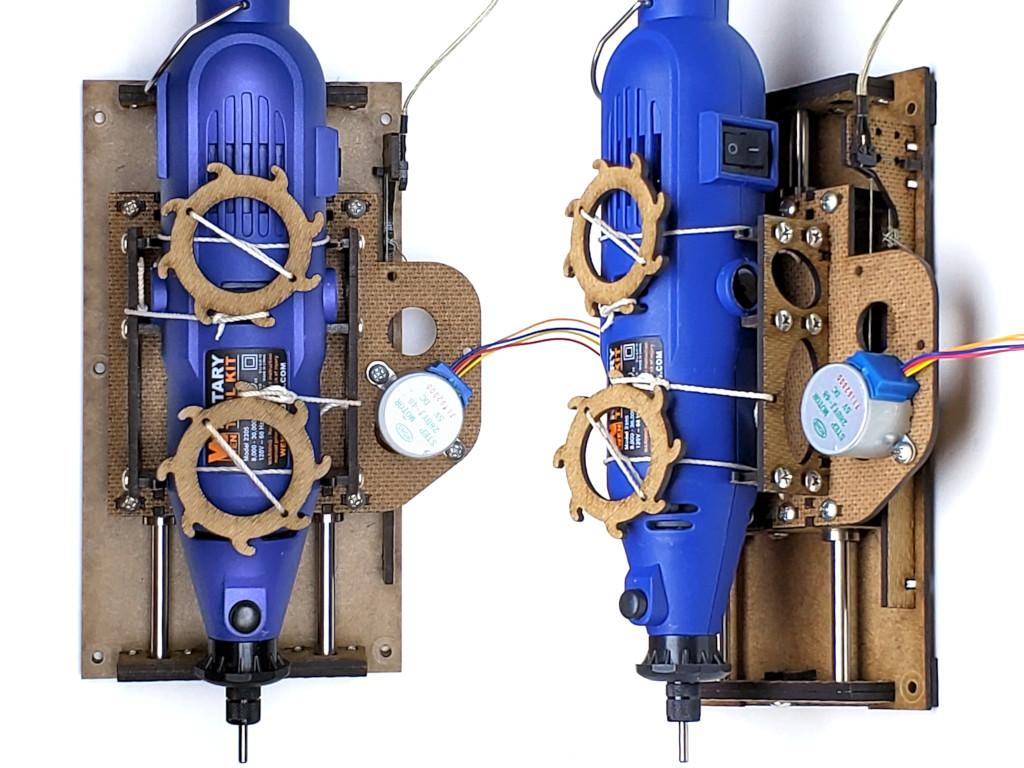 Very Low Cost "Z Axis" Linear Slide + DremelĀ®-like Rotary Tool Holder